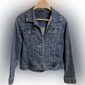 Eddie Bauer Blue Stretch Denim Jean Jacket